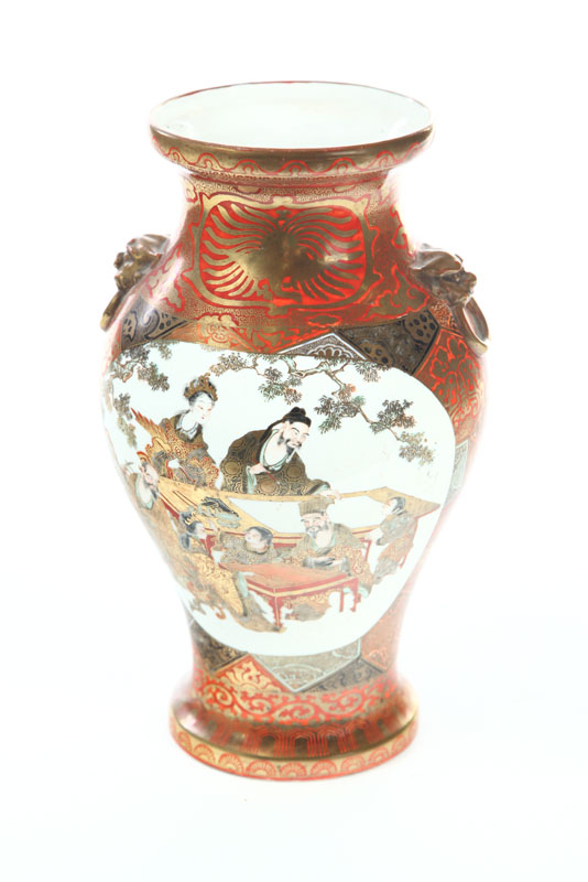 Appraisal: KUTANI VASE Japan late th-early th century porcelain Predominately red