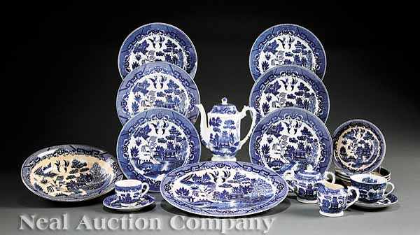 Appraisal: A Japanese Export Blue and White Porcelain Service in the