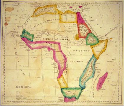 Appraisal: pieces Hand-Colored Engraved Lithographic Maps Africa Tallis co Africa Ca