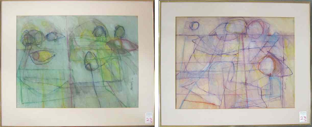 Appraisal: EVELYN SHEEHAN TWO MIXED MEDIAS ON PAPER Oregon th century