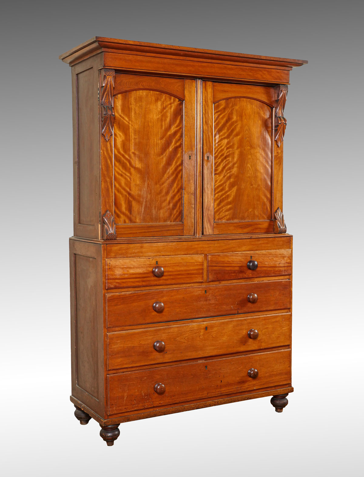 Appraisal: EARLY PC CABINET ON CHEST Early - door cabinet with