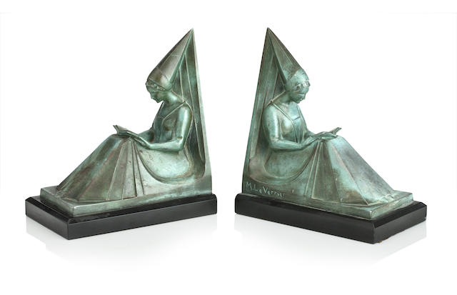 Appraisal: Max Le Verrier A pair of bookends in the form