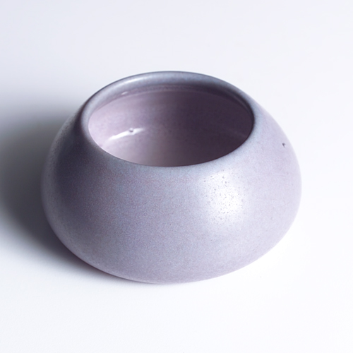 Appraisal: MARBLEHEAD Small tapered vessel covered in smooth matte grey-purple glaze