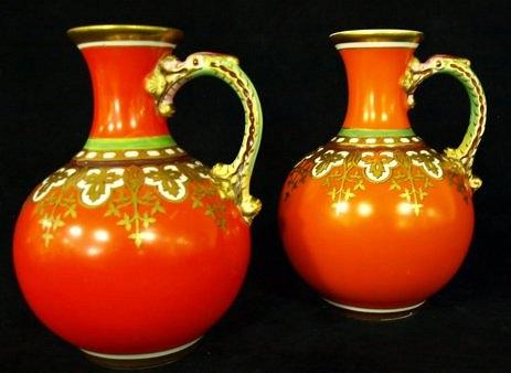 Appraisal: A pair of Samuel Alcock vases of classical Persian design