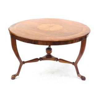 Appraisal: Italian Center Table with Inlay Italian center table with inlay