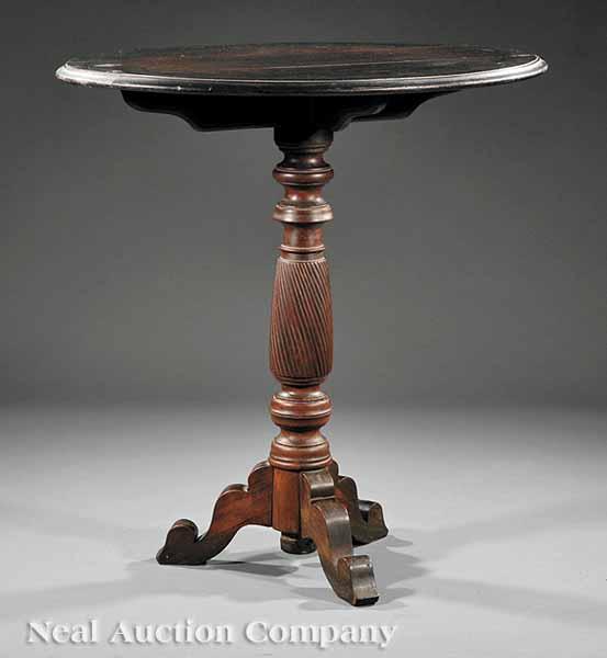 Appraisal: An Anglo-Colonial Hardwood Center Table mid- th c the oval