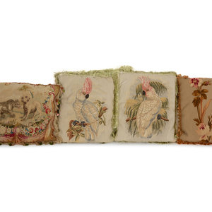 Appraisal: A Group of Four Pillows th Century comprising a pair