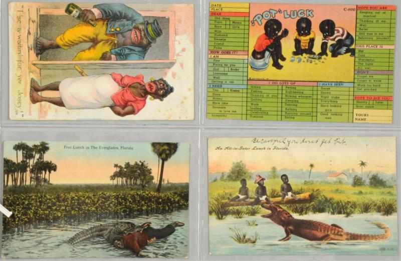 Appraisal: Lot of African American Postcards Minor wear overall Condition Excellent