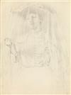 Appraisal: PHILIP LESLIE HALE Young Woman Adjusting her Veil Pencil on