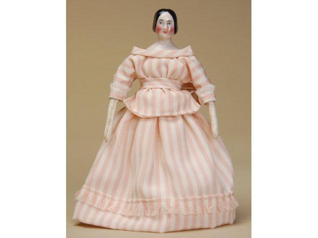 Appraisal: Early China Lady with Bun Germany ca glazed porcelain shoulder