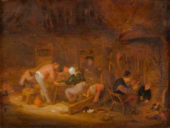 Appraisal: OSTADE ISAAC VAN Haarlem attributed Inn scene Oil on panel