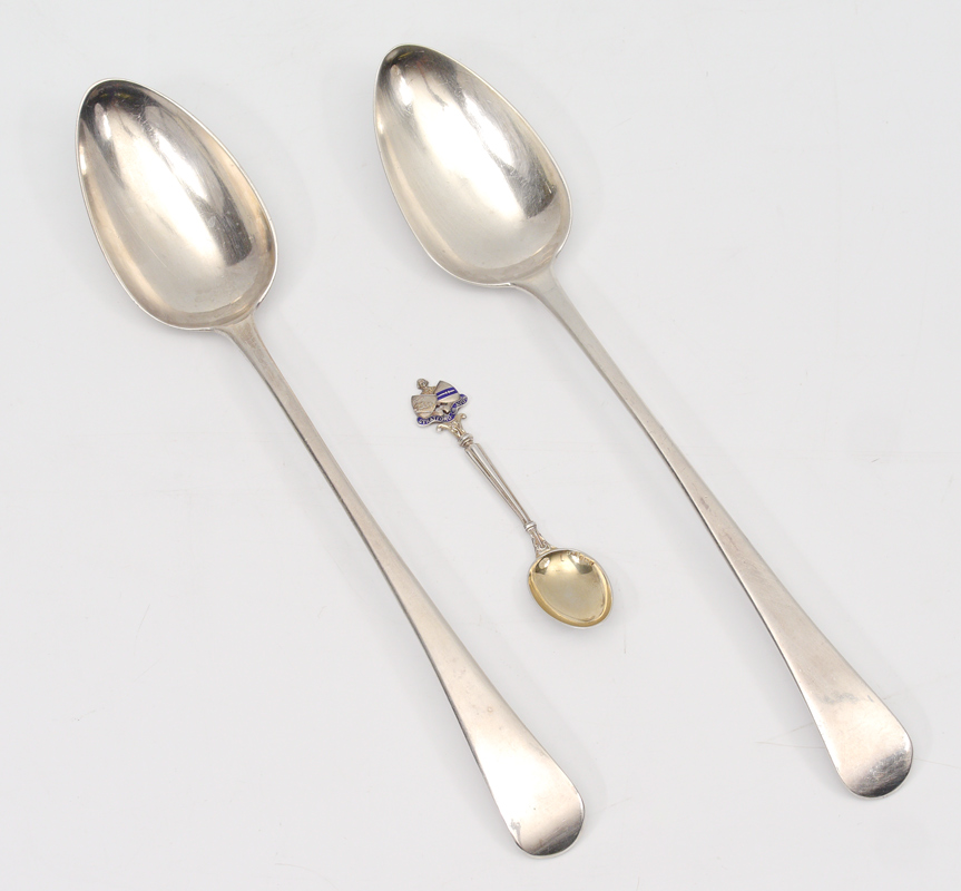 Appraisal: PAIR ENGLISH STERLING STUFFING SPOONS piece Stephen Adams London hallmarked