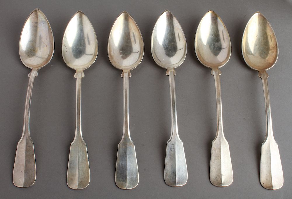 Appraisal: German Continental Silver Serving Spoons pcs German Continental silver serving