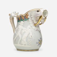 Appraisal: Union Porcelain Works PITCHER USA c glazed and china-decorated porcelain