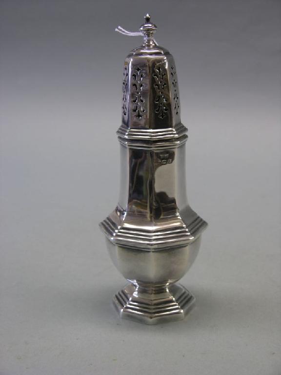 Appraisal: A silver sugar caster Birmingham in