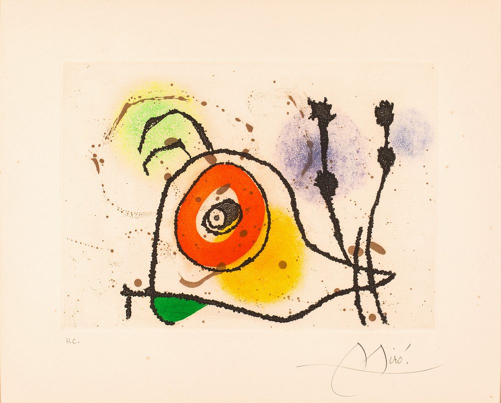 Appraisal: JOAN MIRO SPANISH - JOAN MIRO SPANISH - Escargot Enjoue