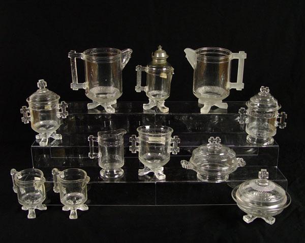 Appraisal: LaBELLE EARLY AMERICAN PATTERN GLASS CA 'S piece group in