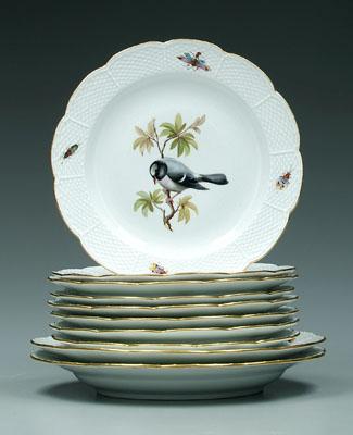 Appraisal: Set of ten Meissen service plates eight - in two