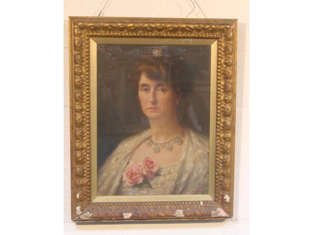 Appraisal: T W Holgate Head and shoulders portrait of an Edwardian