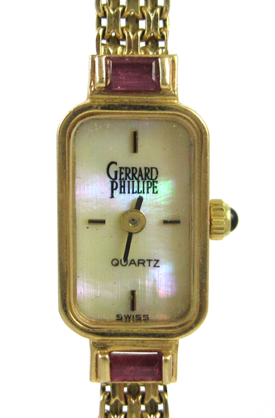 Appraisal: LADY'S GERRARD PHILLIPE QUARTZ WRIST WATCH K yellow gold case