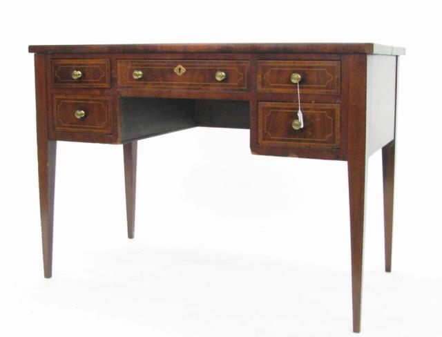 Appraisal: An antique Federal Period style mahogany petite desk with five