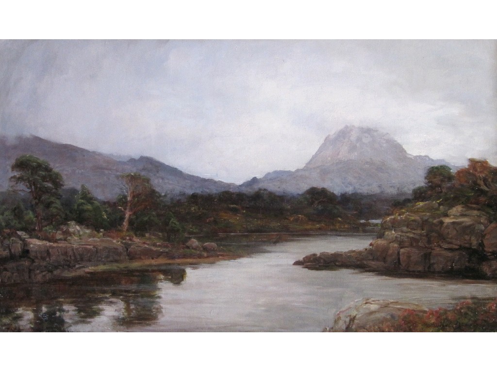 Appraisal: ALEXANDER BROWNLIE DOCHERTY - BEN SLIOCH LOCH MAREE Oil on