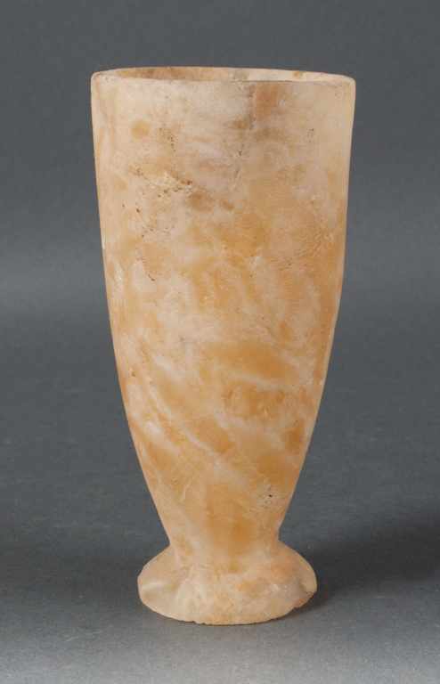 Appraisal: Ancient Egyptian alabaster cup Certificate of Authenticity New Kingdom period