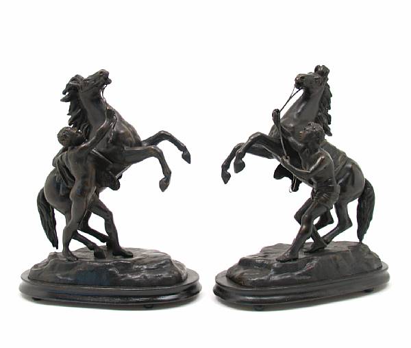 Appraisal: A pair of models of the Marly Horse after the