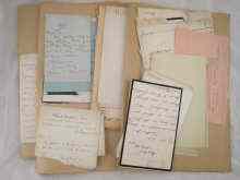 Appraisal: A quantity of documents of literary interest including correspondence from