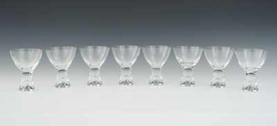 Appraisal: Eight Contemporary Crystal Goblets Apprx - H the goblets have