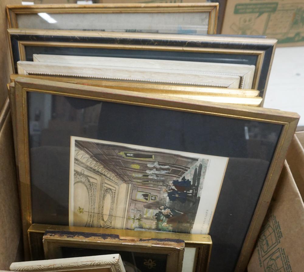 Appraisal: COLLECTION OF FRAMED WORKS OF ART INCLUDING ENGRAVED MAPS OPTIQUE