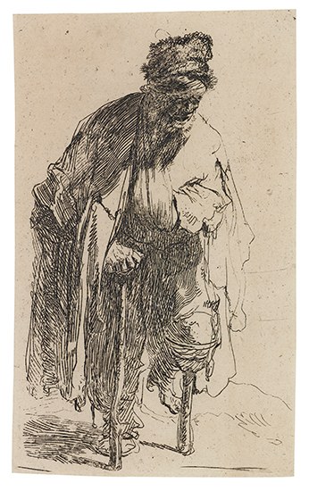 Appraisal: REMBRANDT VAN RIJN Beggar with a Wooden Leg Etching circa