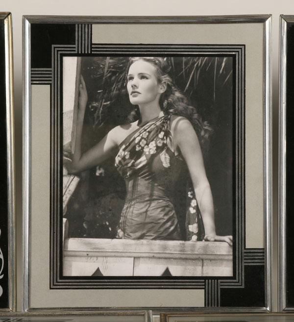 Appraisal: Art Deco frames pc including Hollywood leading ladies studio photos