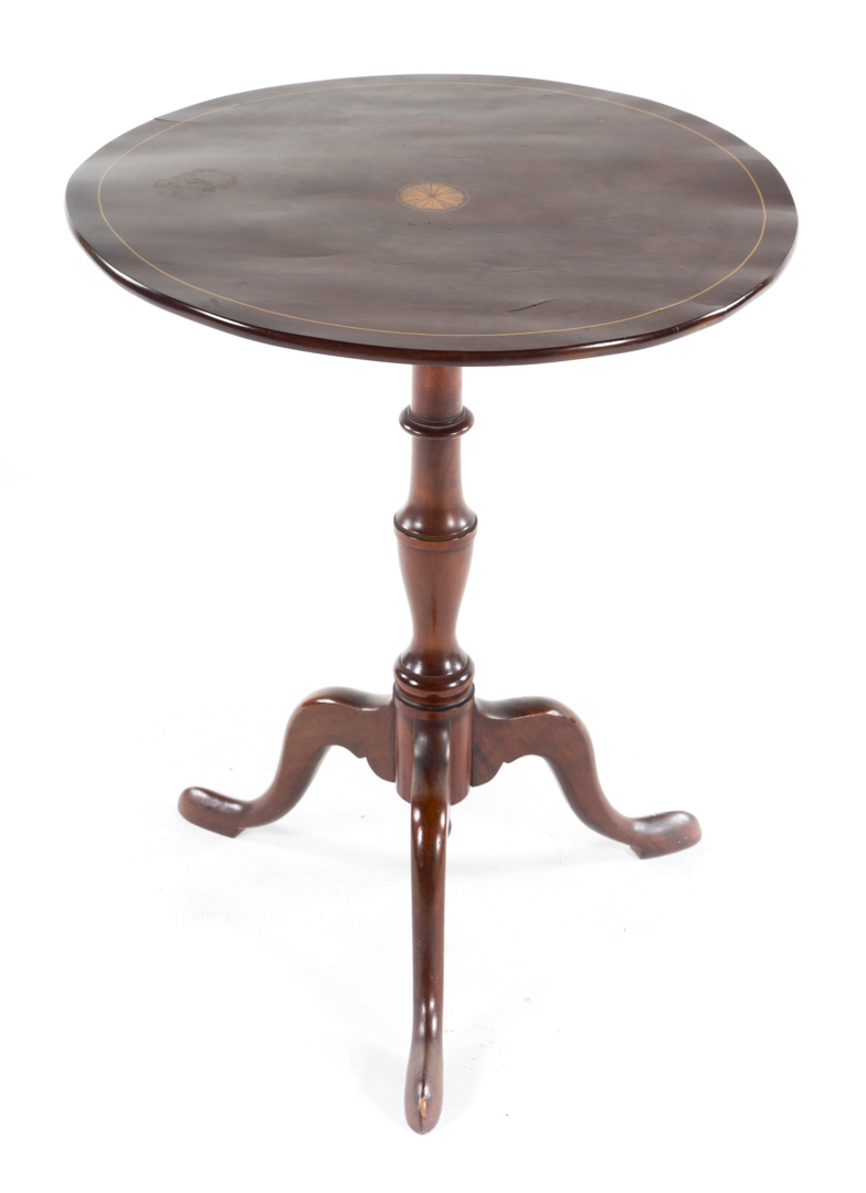 Appraisal: Queen Anne style mahogany tilt-top candlestand late th early th