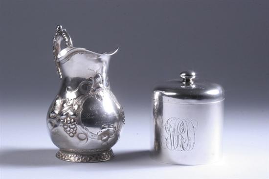 Appraisal: AMERICAN COIN SILVER CREAM JUG H S Sprague Circa Bulbous