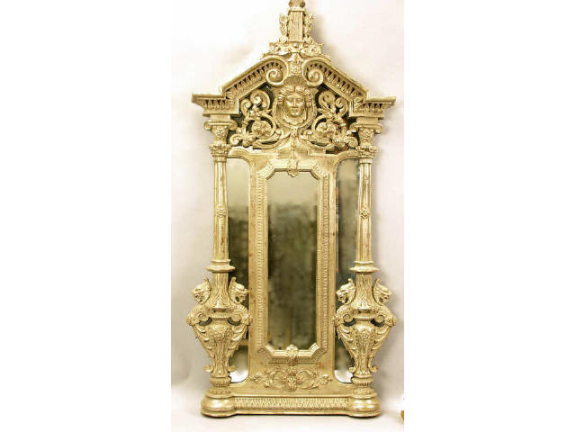 Appraisal: Large entry way mirror in ornate Rococo-style high great decorator