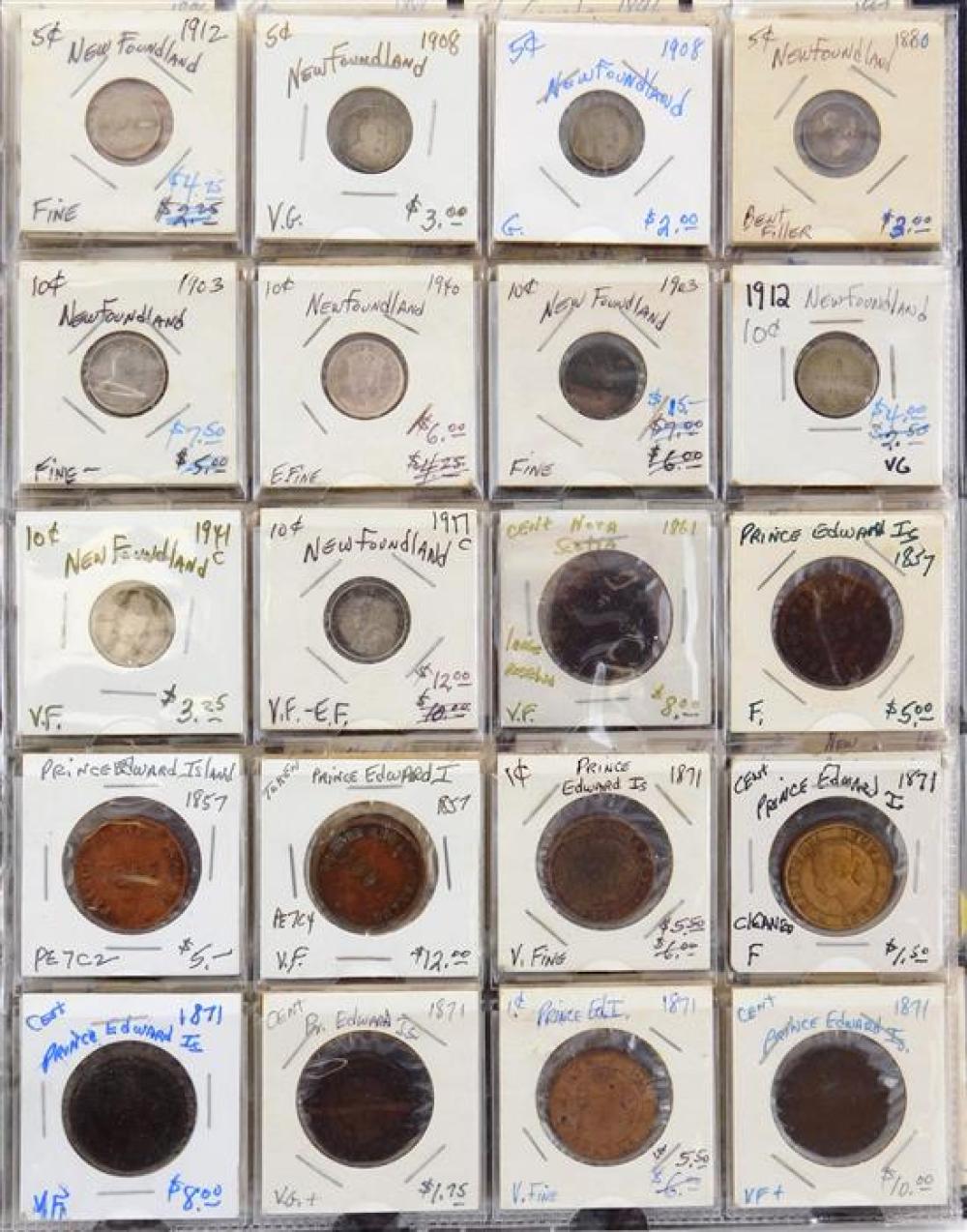 Appraisal: COINS Coins from various Canadian provinces over coins including Nova