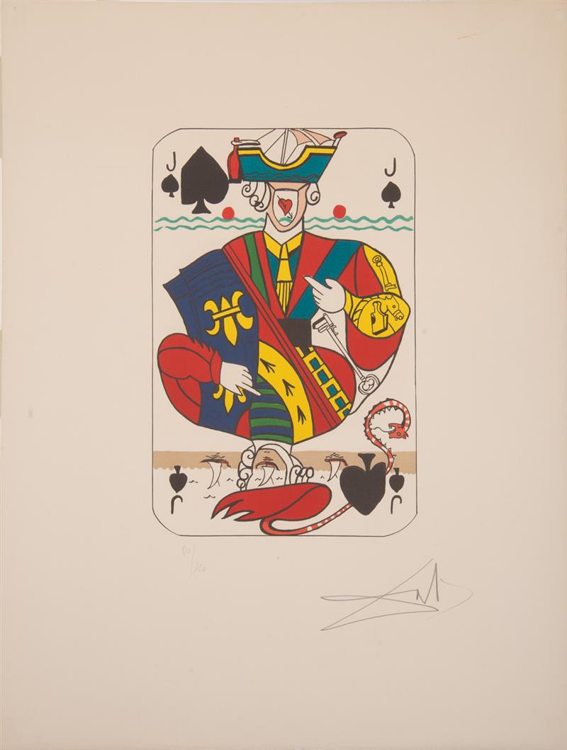 Appraisal: SALVADOR DALI - ACE OF SPADES JACK OF SPADES KING