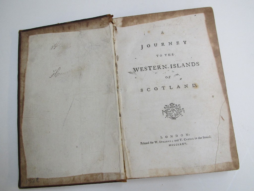 Appraisal: Johnson Samuel A journey to the Western Islands of Scotland