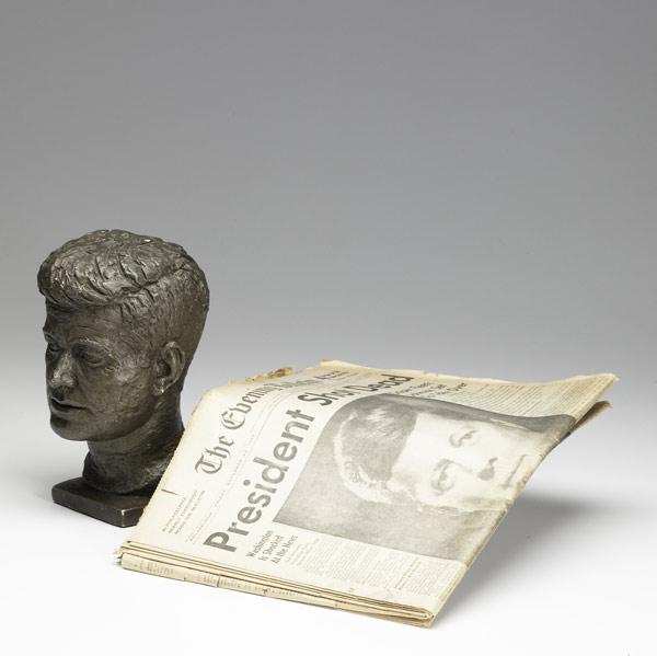 Appraisal: JFK EPHEMERA Collection includes an Austin Production ceramic bust books