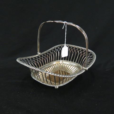 Appraisal: Sheffield Silverplate Fruit Basket on copper early th century x