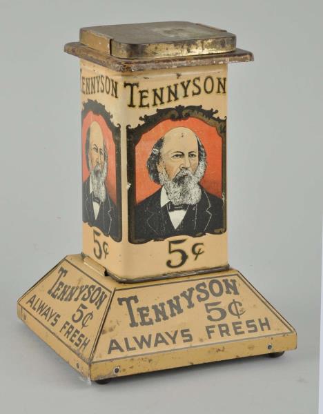 Appraisal: Tennyson Cigar Tin Display Holder This Tennyson cigar holder has