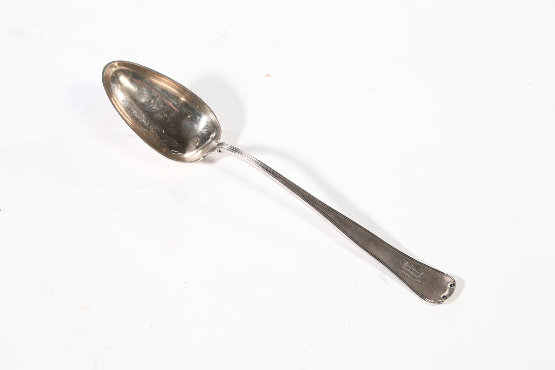 Appraisal: SILVER SERVING SPOON Most likely American late th century Having