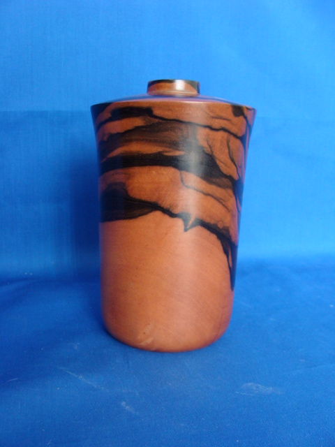 Appraisal: DAN KVITKA Turned Hollow Ebony Vessel Signed and dated H