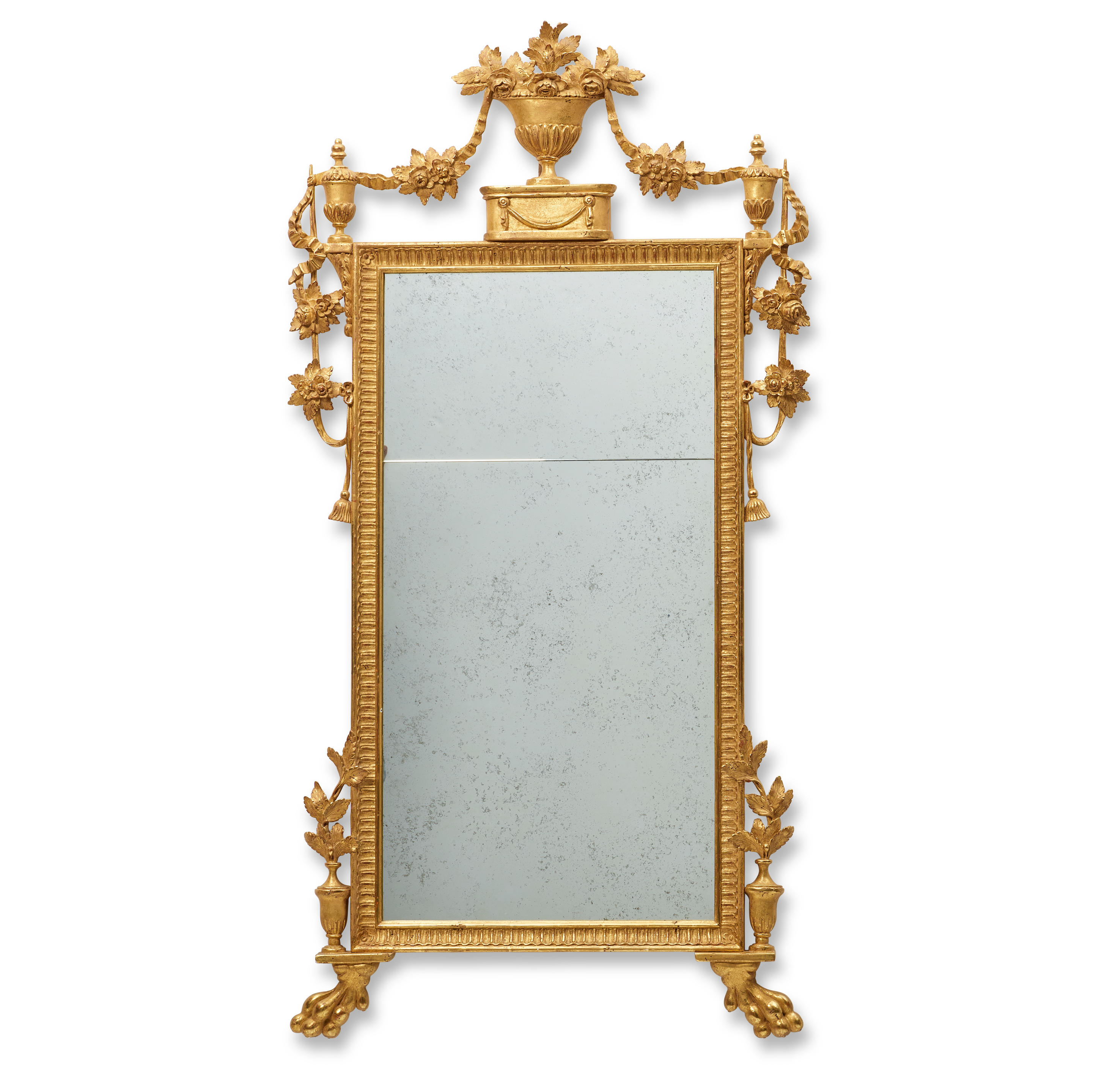 Appraisal: AN ITALIAN NEOCLASSICAL STYLE GILTWOOD MIRROR height in cm width