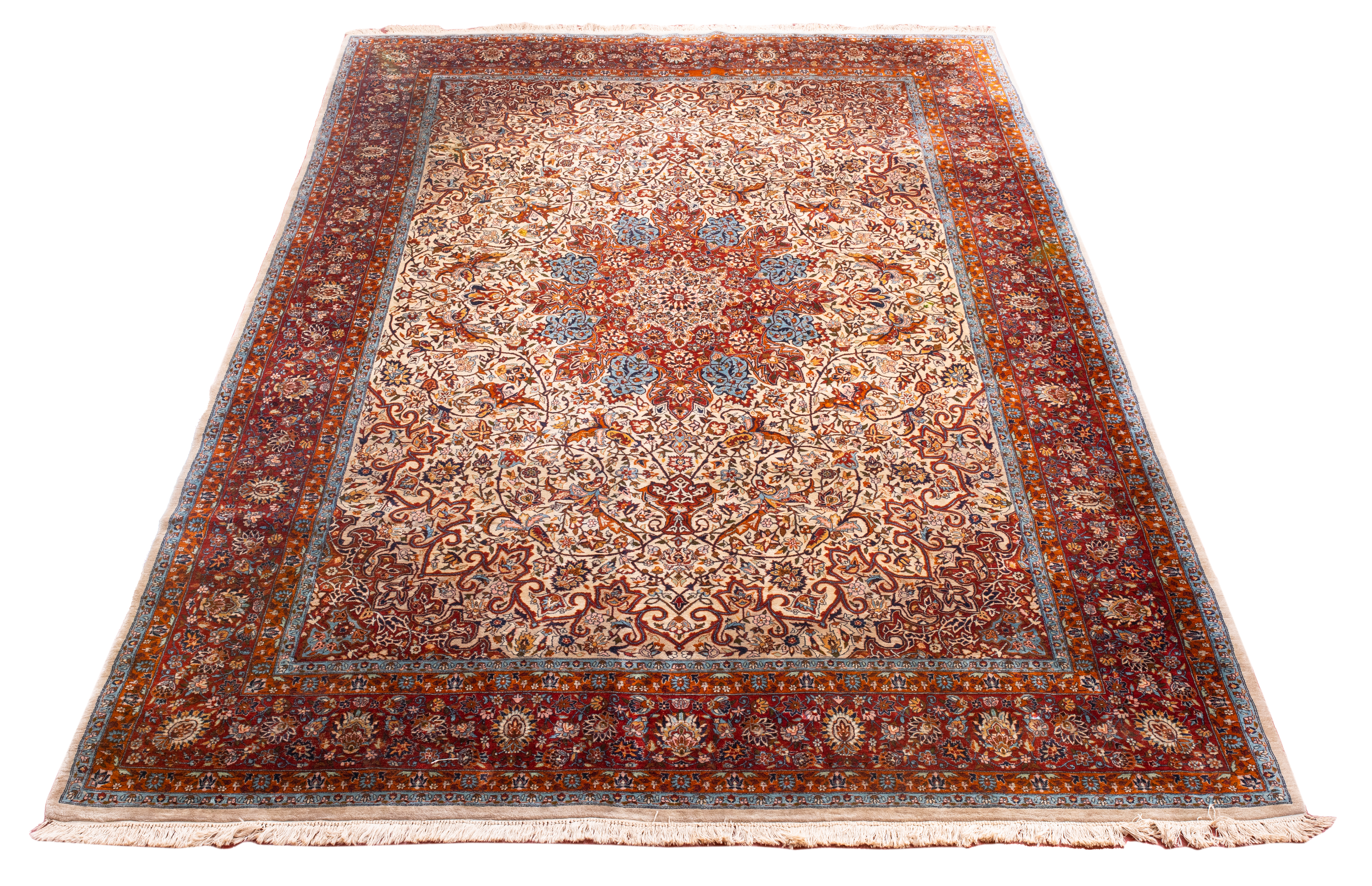 Appraisal: PERSIAN SAROUK RUG ROOM SIZED Persian Sarouk rug with elaborate