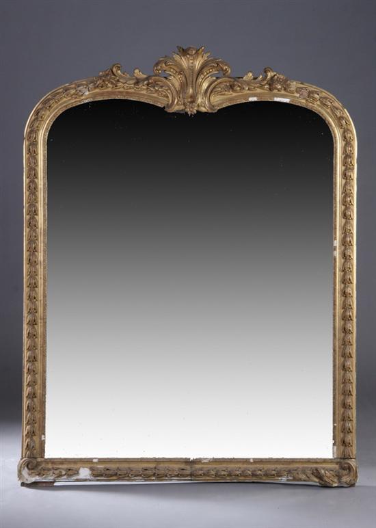 Appraisal: VICTORIAN ROCOCO REVIVAL GILT PIER MIRROR mid- th century gilt