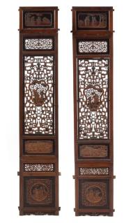 Appraisal: Two Carved Wood Panels Height of each x width inches