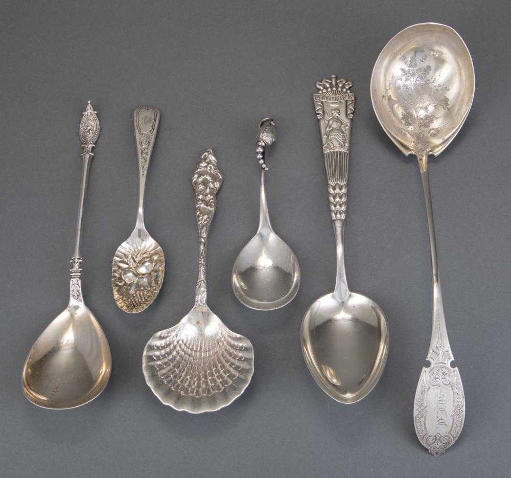 Appraisal: Group of Antique and Vintage Continental and American Silver Spoons