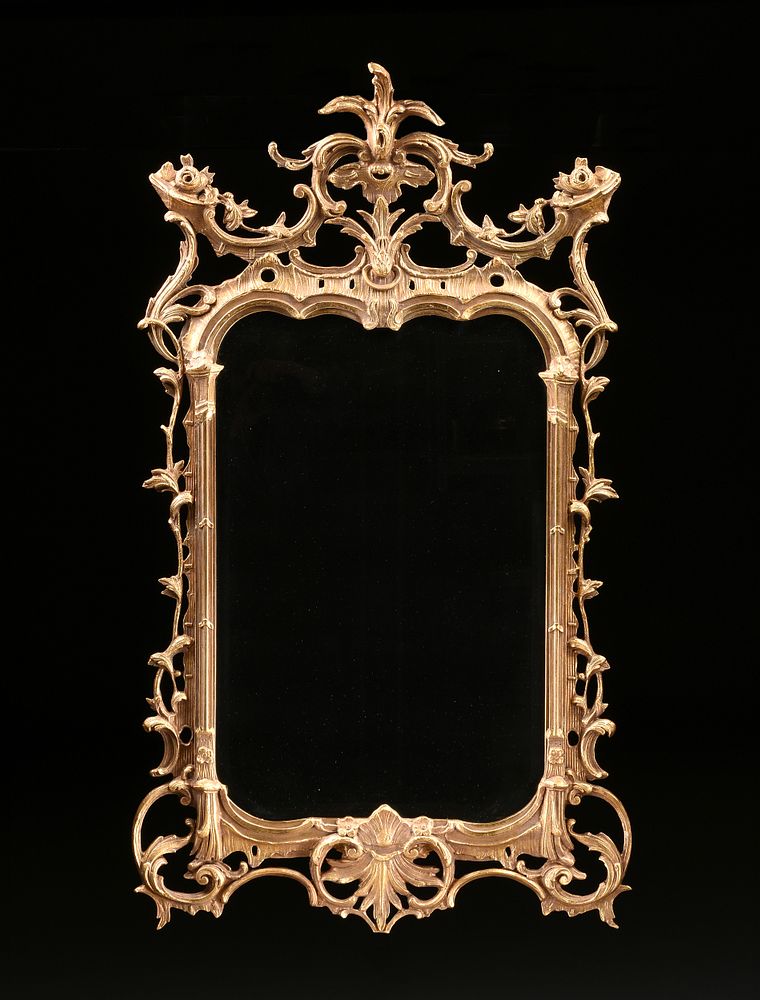 Appraisal: A GEORGE II STYLE GESSO AND GILTWOOD MIRROR MODERN A